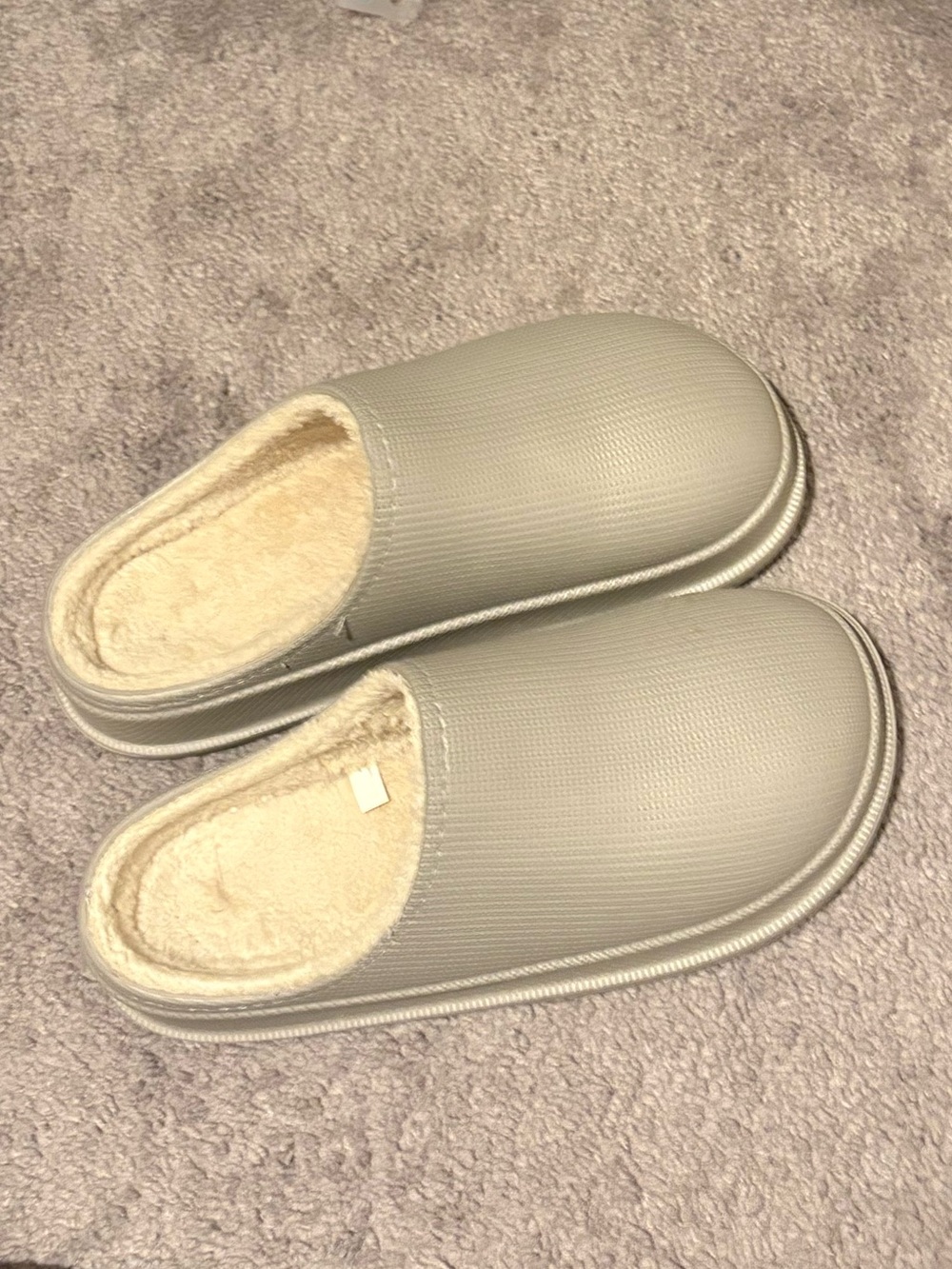 Brand New Cozy Home Slippers in Light Gray
